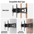 thumbnail image 6 of HOMOUNT Full Motion TV Wall Mount for Most 32-80 inch TVs, Wall Mount Bracket with Articulating Swivel and Tilt, Max VESA 600x400mm, Holds up to 132lbs, 6 of 8