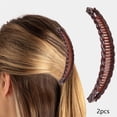 thumbnail image 2 of 2 pinzas grandes con forma de plátano, pasadores para el pelo, herramienta para peinar, pinza clásica con forma de plátano para sujetar el pelo de Café, 2 of 6