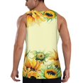 thumbnail image 3 of Easygdp Sunflowers On A Yellow Background Men's Tank Top, Sleeveless Muscle T Shirts, Breathable, Quick-Dry, Loose for Gym, Running, Fitness - XX-Large, 3 of 9