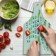 thumbnail image 3 of Fitness Cutting Board, Body is the Only Place You Have to Live in Healthcare Motivation Active Life Phrase, Tempered Glass Cutting and Serving Board, Wine Bottle Shape, Multicolor, by Ambesonne, 3 of 5