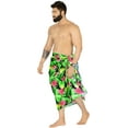 thumbnail image 2 of HAPPY BAY Men's Pareo Regular Holiday Sarong Long Beach Wrap One Size Tropical, Pink Summer Vacation Party, 2 of 4