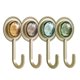 thumbnail image 1 of Heavy Duty Adhesive Hooks, 4Pcs Wall Mount Hangers Hanging Coat Hooks Decorative Towel Hangers for K, 1 of 5