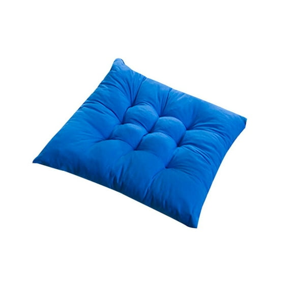 office Seat Cushion, Seat Cushion for Dining Chair, 16X16 in, Tufted Solid Fabric, Patio Lounging, Dining Room Use, Light Royal Blue, 1 Pc