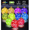 thumbnail image 2 of RV Bola de Navidad inflable luminosa de PVC con soporte de peso grande firmemente en el patio, bola grande decorada al aire libre de 24 pulgadas con luz recargable y control remoto para decoraciones d, 2 of 5