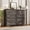Dark Grey, variant on 9-Drawer Dresser for Bedroom, 47" Wide Dressers Wood Vintage Chest of Drawers with Natural Texture and Vintage Gold Floral Handles, Farmhouse Storage Organizer for Living Room, Hallway Entryway