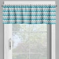 thumbnail image 2 of Ambesonne Chevron Window Valance, Zigzag Tribal Design, 54" X 18", Grey White Petrol Blue, 2 of 5