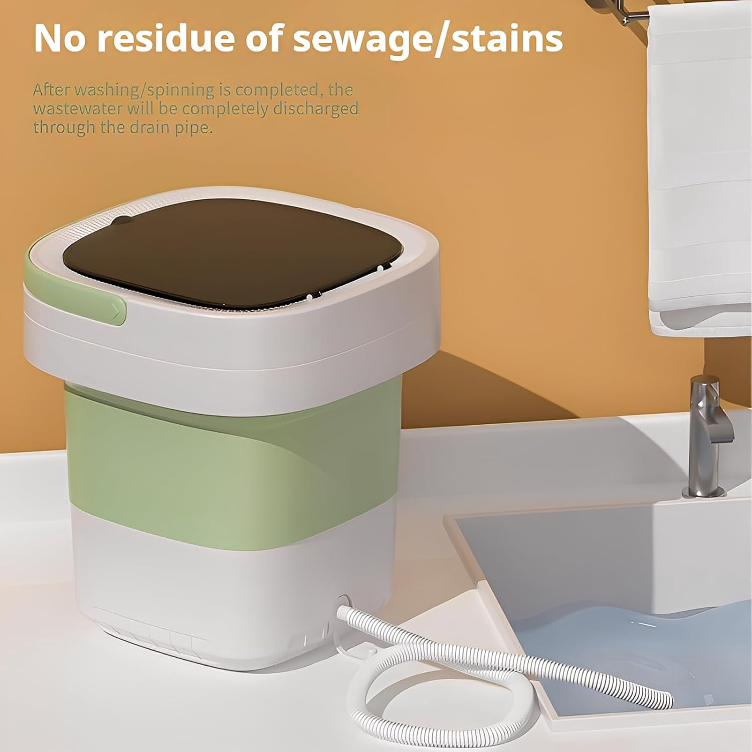 Portable Washing Machine 16L, Mini Washing Machine Foldable & Lightweight, Washer Quick & Convenient for Clothes, Socks & Underwear, Lavadoras Portatiles para Apartamentos for Dorms, Travel