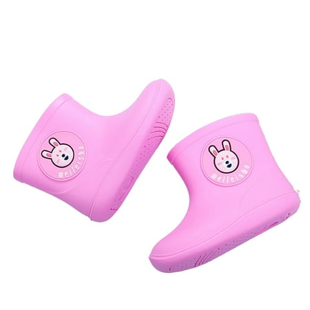 

Boys Boots Toddler Kids Baby Girls Cartoon Rubber Waterproof Rain Shoes Rain