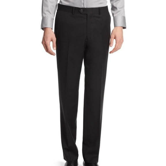 Mens 36X30 Slim Fit Dress Flat Front Wool Pants 36