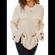 thumbnail image 1 of Blusas de Punto para Mujer 2025, Suéter de Cuello Redondo de Larga Extragrande, Blusas Informales de Negocios, Suéter Básico. Albaricoque XL, 1 of 10