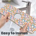 thumbnail image 6 of Sikiie Rainbow Flowers Splash Guard for Sink Faucet-1 PC Super Absorbent Fast Drying Mat Sink Gadgets-Splash Guard for Kitchen, Sink Mat, 6 of 7