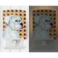 thumbnail image 2 of Caroline's Treasures SS4347CNL Boxer White Fall Leaves Portrait Ceramic Night Light, 6x4x3", multicolor, 2 of 2