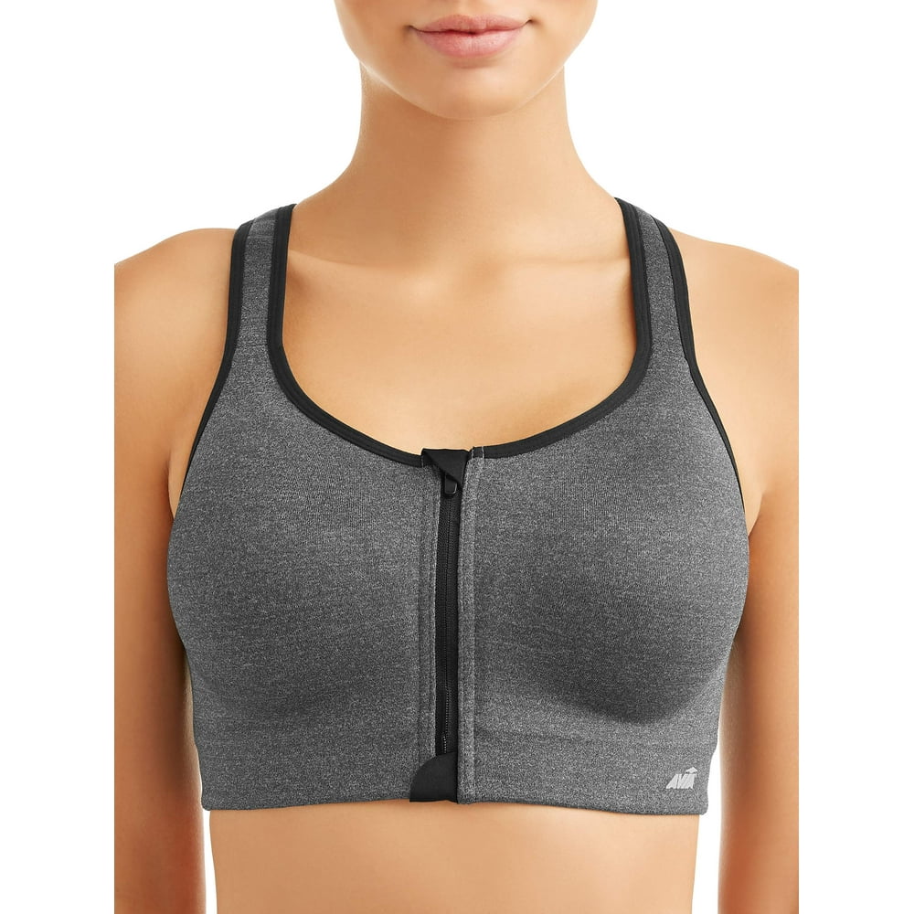 Avia Avia Medium Support Zip Front Sports Bra 