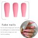 thumbnail image 5 of Uñas Postizas Yuxing Acrílicas Superlargas Mate 24 Unidades Rosa Fuerte, 5 of 5