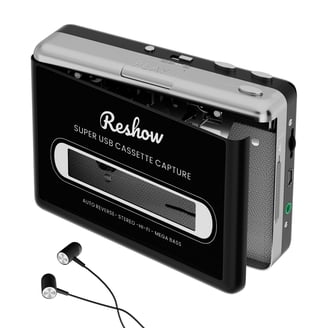 ByronStatics Portable Cassette Player, Model No. BN-120, Black