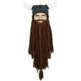 thumbnail image 4 of Beard Hats Funny Beanie Hat Handmade Knit Wig Hat Beard Facemask, 4 of 7
