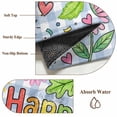 thumbnail image 6 of Children's Day Round Area Rug 3Ft Washable Small Circle Rugs for Kitchen Entryway, Cartoon Cute Flowers Leaf Blue Plaid Non-Slip Carpet Floor Mats Indoor Outdoor Carpet Runner Aesthetic Home Decor, 6 of 8