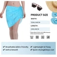 thumbnail image 7 of Disketp Sky Blue Glitter Women Swimsuit Cover Up Short Chiffon Summer Beach Sarong Bikini Wrap Skirt Bathing Suit, 7 of 7