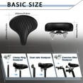 thumbnail image 5 of BUCKLOS Bike Seat for Comfort Men Women Wide Bicycle Seats Large Bike Saddle for Ebike Beach Cruiser Peloton Stationary Bike, 5 of 6