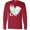 Red, variant on Inktastic Lung Cancer Awareness White Ribbon Around Heart Long Sleeve T-Shirt