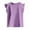 Purple, variant on CYRBOKO Girls T-shirts, Flutter Sleeve Solid Color Casual Cotton Summer Tops Pink Size 10-12T
