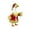 Multicolor, variant on Christmas Porch Goose Outfit Red Tunic with Green Fluffy Trim and Matching Santa Hat Cute Holiday Decor for 23 Inch Front Porch Lawn Statue