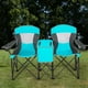 thumbnail image 3 of Costway Silla De Camping Doble Con Dosel Ajustable Y Desmontable, Silla Plegable Para 2 Personas Al Aire Libre Con Mini Mesa, Bolsa Refrigeradora, 1 Bolsillo Frontal Y 2 Portavasos, Playa, Viajes, 3 of 4
