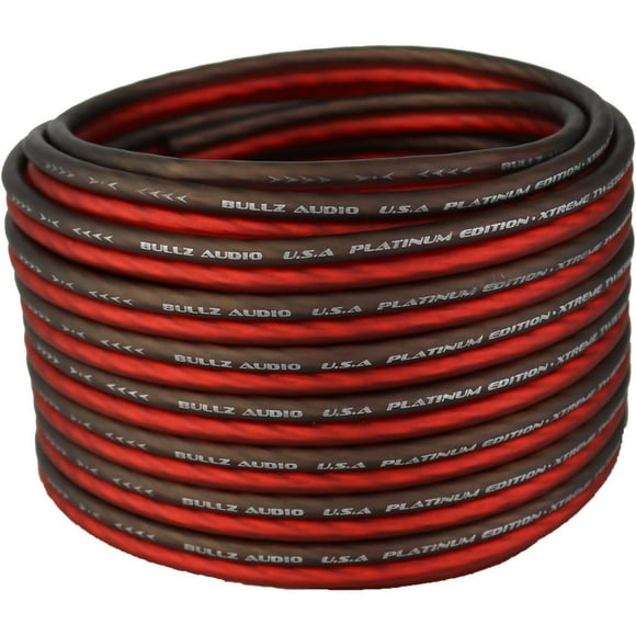 BPES14.50 50' True 14 Gauge AWG Car Home Audio Speaker Wire Cable Spool (Clear Red/)