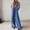 *Blue, variant on ClodeEU Women's V Neck Sleeveless Wide Leg Jumpsuit,Casual Loose Romper with Pockets Beige,Women's Plus L