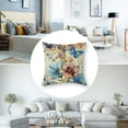 thumbnail image 5 of nygtbtfer Set of 4 Farmhouse Blue Flower Throw Pillow Covers  Orchid Butterfly  Linen Floral Cushion Case for Couch Outdoor Sofa ,Living Room Bed Indoors Home Décor White, 5 of 7