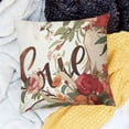 thumbnail image 2 of SHANXI  Valentines Day Pillow Cover Red Heart Rose Floral Love Decor Holiday Farmhouse Pillow Case Gifts Decoration for Home Sofa Couch 22x22in, 2 of 5