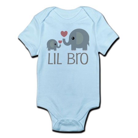 

CafePress - Lil Bro Elephant Matching Siblings Body Suit - Baby Light Bodysuit