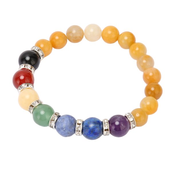 Pulsera de 7 Chakras que Absorbe Aceites para el Equilibrio de las emociones Pulsera de Ligera Alivio de la Ansiedad Meditación para el Uso diario ANGGREK Otros