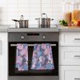thumbnail image 4 of Yayeee 100% Cotton Hand Towels for Bathroom 16" x 28" Soft Absorbent Kitchen Towel, Watercolor Pink Marble Pattern, 4 of 7