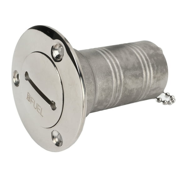 1.5 Inch Deck Filler Cover, 316 Stainless Steel Hardware with Key Water Deck Fuel Filler Angled Neck for Marine Yacht Ship