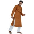 thumbnail image 2 of Atasi Embroidery Kurta for Menâ€™s Mandarin Collar Long Sleeve Ethnic Long Wear, 2 of 7