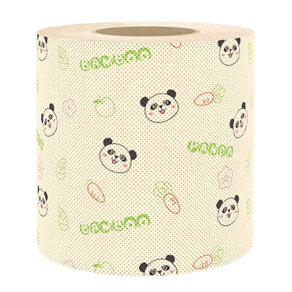 Milisten 1 Roll Of Panda Printed Toilet Paper Roll Decorative Bamboo Toilet Paper For Bathroom Paper Towel Cute Toilet Paper Toilet Paper Tissue