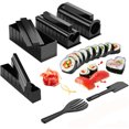 thumbnail image 1 of Kit para hacer sushi, AGPTEK 11 tlg Kit para hacer sushi Komplett, juego de 5 Formen DIY Selber Sushi Machen with hochwertigem Sushi Messer, Perfekt für Sushi DIY auch als Geschenk - "MEHRWEG" Ormromra ZH-219, 1 of 7