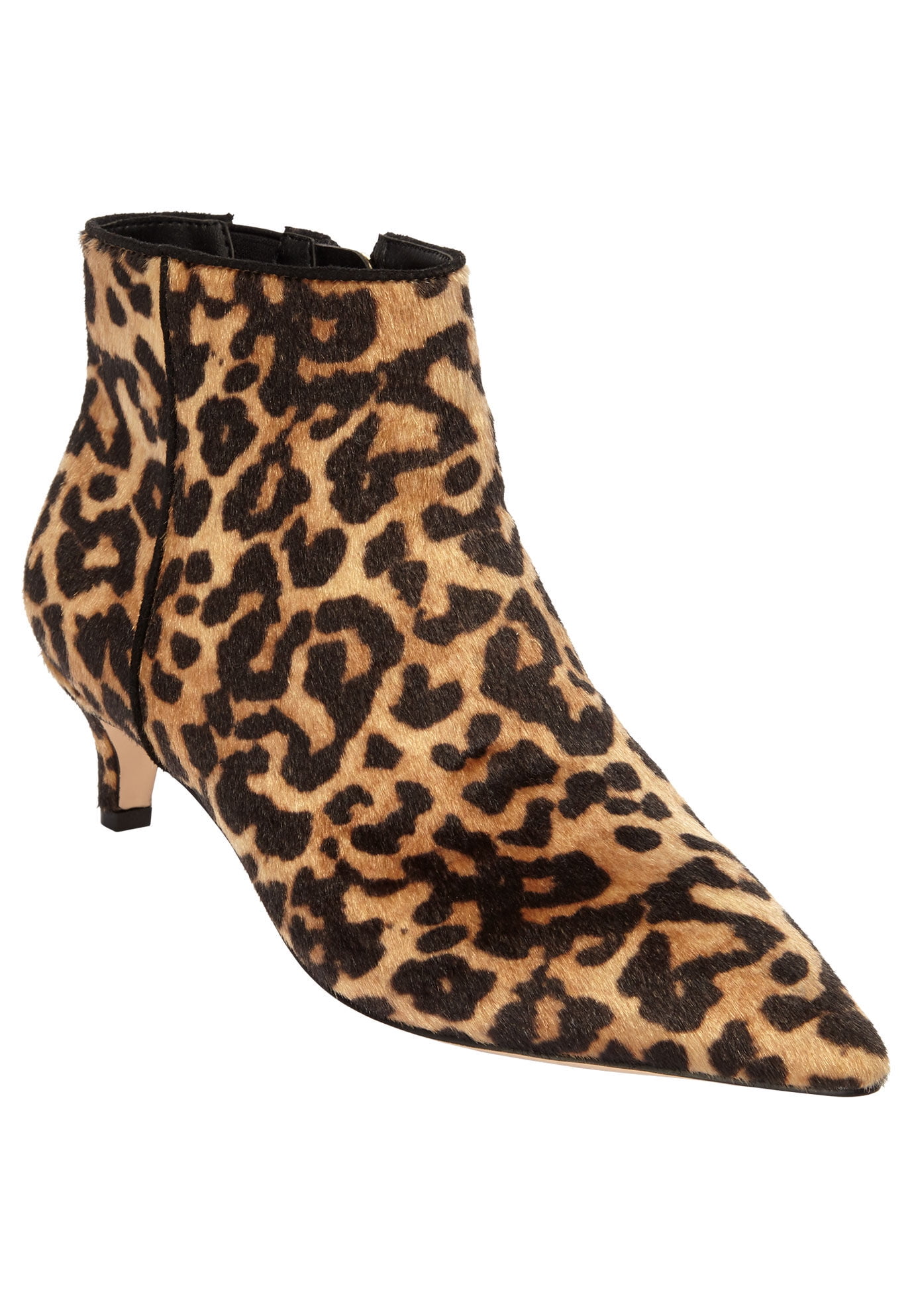 leopard print booties wide width