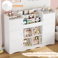 thumbnail image 5 of Hiphuta 55"In Kids Bookcase with Toy Storage Organizer, Wood Bookcase Toy Chest of 10 Compartments, Bookshelf for Kids Bedroom Classroom, White, 5 of 6