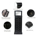 thumbnail image 3 of Jewelry Armoire with Mirror, 7 Drawers & 24 Necklace Hooks, 2 Side Swing Doors (Black), 3 of 10