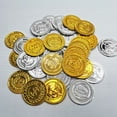 30PCS Pirate Gold Coins Silver Coins Copper Coins Plastic Coins Toy
