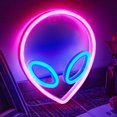 thumbnail image 3 of Rosnek Neon Alien Lights Neon Signs, Battery Operated & USB Powered LED Neon Light for Valentine's Day Gift, Bedroom, Party, Home Decoration Lamp, 3 of 5