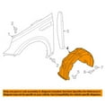 thumbnail image 3 of For 16 17 18 Optima USA Built Front Splash Shield Inner Fender Liner Right Side, 3 of 5