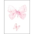 thumbnail image 3 of PI Juvenile 15x18 Black Modern Framed Museum Art Print Titled - Pink Butterflys II, 3 of 5