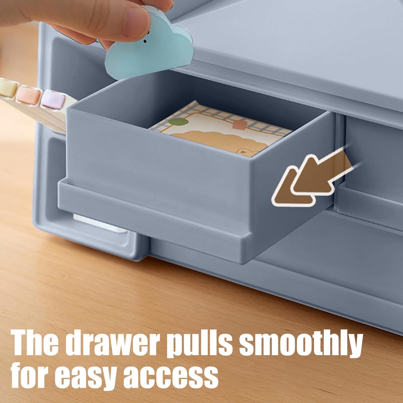 Leodye 1PCS Large-capacity Slant-insert Marker Pen Storage Box Organized Versatile Home office Stationery Cosmetics Supply Rack -9.21x6.34x4.61in