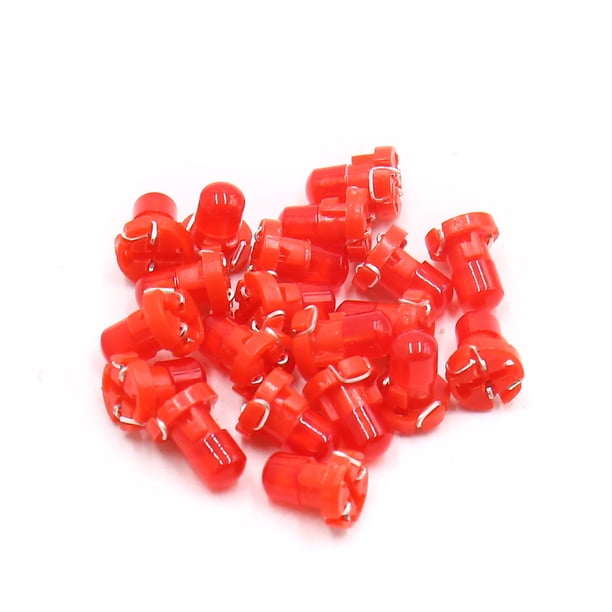 20Pzas 12V T3 Bombilla LED Rojo Luz Interior para el Vehículo Coche Panel Indicador