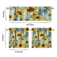 thumbnail image 6 of Farmhouse Floral Curtains 24" Short - 3 Panel Vintage Set with Butterflies & Bees, Bohemian Country Kitchen Window Treatment, 6 of 6