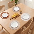 thumbnail image 3 of Unique Bargains 4Pcs Round Woven Table Placemats Caramel 13x13inch, 3 of 5