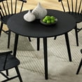 thumbnail image 3 of Furniture of America Rusenta Solid Wood 42-inch Round Dining Table, Black, 3 of 11
